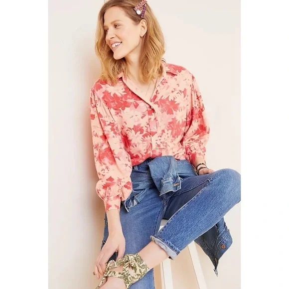 NEW Anthropologie Amadi Kailee Shirt Sz M - Picture 2 of 11
